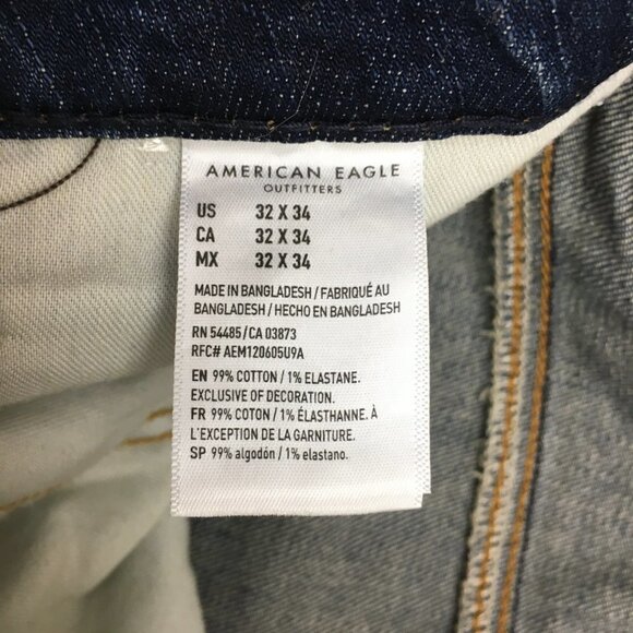 American Eagle Jeans Men's Flex Relaxed Straight Leg Stretch size 32 x 34 - Picture 9 of 13